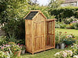 HABITAT ET JARDIN - Armoire de jardin en bois avec range-bûches "Noé" - 136 x 57 x 170 cm - Marron - vignette