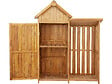 HABITAT ET JARDIN - Armoire de jardin en bois avec range-bûches "Noé" - 136 x 57 x 170 cm - Marron - vignette