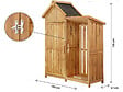 HABITAT ET JARDIN - Armoire de jardin en bois avec range-bûches "Noé" - 136 x 57 x 170 cm - Marron - vignette
