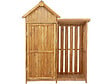 HABITAT ET JARDIN - Armoire de jardin en bois avec range-bûches "Noé" - 136 x 57 x 170 cm - Marron - vignette