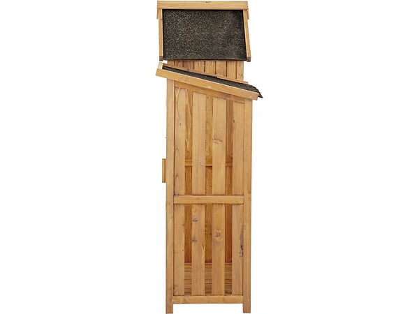 HABITAT ET JARDIN - Armoire de jardin en bois avec range-bûches "Noé" - 136 x 57 x 170 cm - Marron - large
