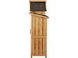 HABITAT ET JARDIN - Armoire de jardin en bois avec range-bûches "Noé" - 136 x 57 x 170 cm - Marron - vignette