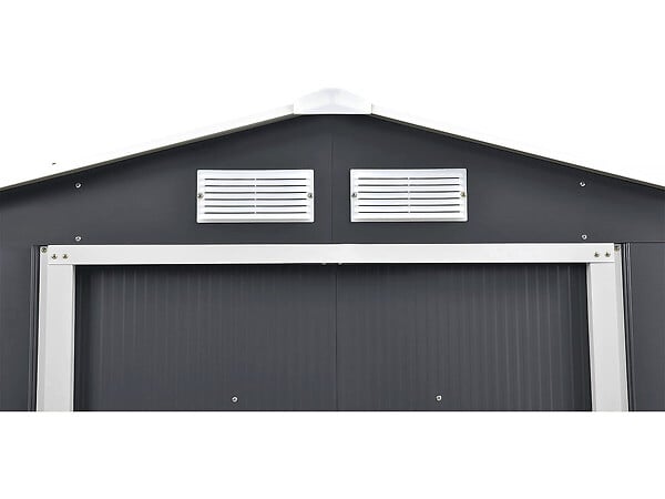 HABITAT ET JARDIN - Abri de jardin métal - "Vegas" - 4.07 m² avec panneaux solaires - large