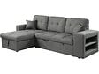 HABITAT ET JARDIN - Canapé d'angle convertible/réversible tissu style bubble "Axel" - 3 places - Gris - vignette