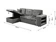 HABITAT ET JARDIN - Canapé d'angle convertible/réversible tissu style bubble "Axel" - 3 places - Gris - vignette