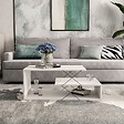 HABITAT ET JARDIN - Table basse en bois "Cayenne" - 100 x 50 x 40 cm - Blanc - vignette