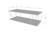 HABITAT ET JARDIN - Table basse en bois "Zisino" - 120 x 50 x 30 cm - Gris anthracite - vignette