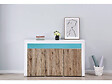 HABITAT ET JARDIN - Buffet LED "Bogota" - 155 x 40 x 92 cm - Chêne / Blanc laqué - vignette