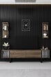 HABITAT ET JARDIN - Meuble TV en bois "Chrome Line" - 180 x 30 x 48 cm - NoyerNoir - vignette