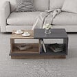 HABITAT ET JARDIN - Table basse en bois "Consept" - 90 x 45 x 36 cm - Gris anthracite - vignette