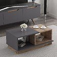 HABITAT ET JARDIN - Table basse en bois "Consept" - 90 x 45 x 36 cm - Gris anthracite - vignette