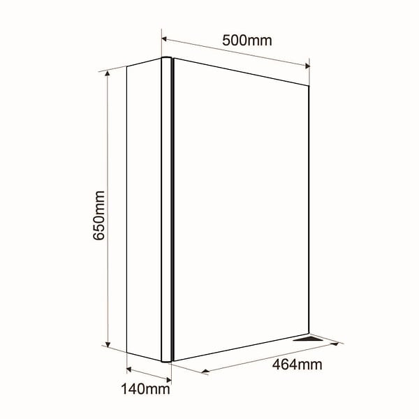ALLIBERT - Armoire de toilette éclairante Stella 50 cm 1 porte - large