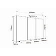 ALLIBERT - Armoire miroir de toilette éclairante 120 cm Juno 3 portes tryptique - vignette