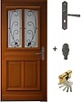 GD MENUISERIES - Porte d'entrée Bois Vitrée Mathis, H200 x L90 cm Côte Tableau p.Gauche (Poignée, Barillet ref 010403RFP) - vignette