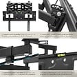TECTAKE - Support mural TV 26"- 75" orientable et inclinable, VESA max.: 400x400, max. 100kg noir - vignette