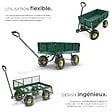 TECTAKE - Chariot de jardin 350 kg vert - vignette