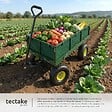 TECTAKE - Chariot de jardin 350 kg vert - vignette