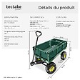 TECTAKE - Chariot de jardin 350 kg vert - vignette