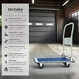 TECTAKE - Chariot de transport 150 kg blanc - vignette