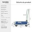 TECTAKE - Chariot de transport 150 kg blanc - vignette