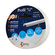 SPTD - Profil en U PVC adhésif blanc - L.2,6m - vignette
