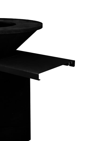 OYAT - Tablette latérale brasero B.B.O - Acier thermolaqué - Noir - large