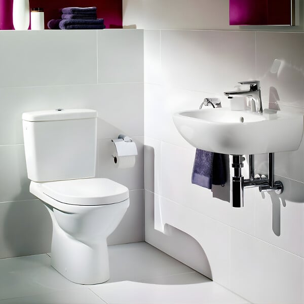 VILLEROY ET BOCH - WC à poser  O.novo avec abattant frein de chute déclipsable + nettoyant Briochin - large