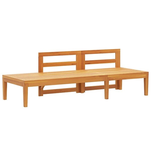 VIDAXL - vidaXL Banc de jardin avec table et coussins Blanc crème Teck solide - large