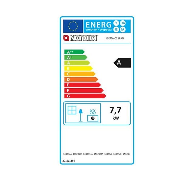 NORDICA - Poêle à Bois 7.7kw Fonte émaillée Noir - ISETTACCLEAN - large