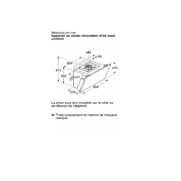 SIEMENS - Hotte Décorative Inclinée 90cm 51db 441m3/h Noir - LC91KLT60 - large