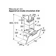 BOSCH - hotte décorative inclinée 80cm 768m3/h noir - DWK87FN60 - vignette