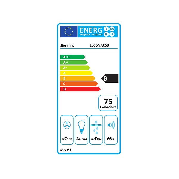 SIEMENS - groupe filtrant 52cm 570m3/h inox - LB56NAC50 - large