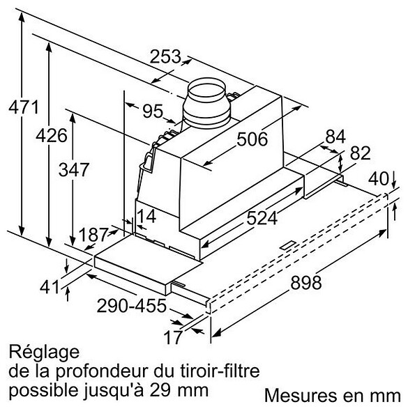 SIEMENS - Hotte Télescopique 90cm  729 M3/h Silver - LI97SA531 - large