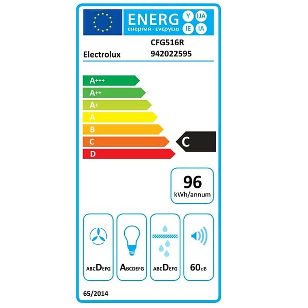 ELECTROLUX - Groupe Filtrant 53cm 600m3/h Noir - CFG516R - large