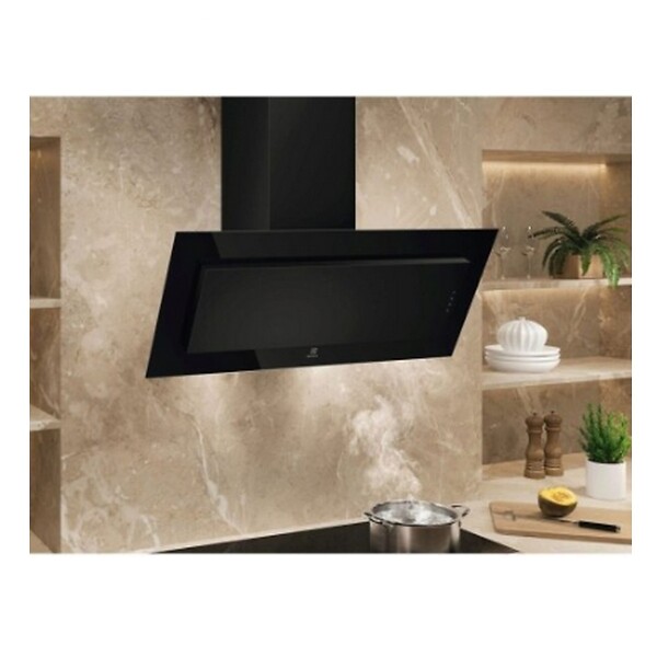 ELECTROLUX - Hotte Décorative Murale 90cm 600m3/h Noir - LFV329K - large