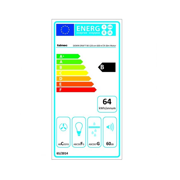 FALMEC - Hotte Plan De Travail 82cm 560m³/h Verre - DOWNDRAFT 4421 - large