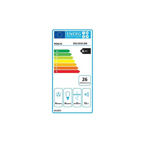 ROBLIN - hotte plafond 90cm 605m3/h blanc - 6515894 - large