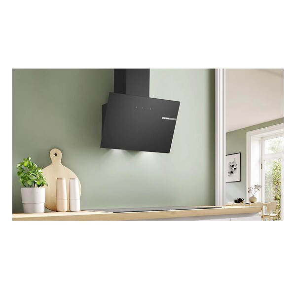 BOSCH - hotte décorative inclinée 60cm 550m3/h noir - DWK65DK60 - large