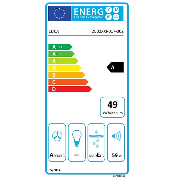 ELICA - hotte plan de travail 90cm 59db 495m3/h - PRF0120980 - large