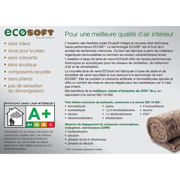 NATHER - Gaine souple PVC isolée ép.25 mm ECOSOFT 6 mètres - Diamètre (mm): 80 - large