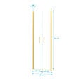 AURLANE - Porte de Douche Double Battant 80x200cm - Verre Trempé Transparent 6mm - Profil Or Doré Brossé - vignette