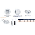 ANJOS - Bouche VMC plastique blanc ajustable BOREA à joint sans manchette - Diamètre (mm): 125 - vignette
