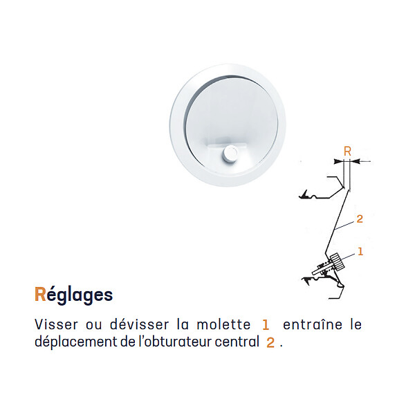 ANJOS - Bouche soufflage directionnel réglable ANJOS BIR - Diamètre (mm): 100 - large