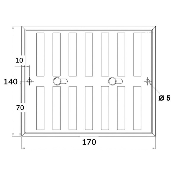 ANJOS - Grille aération réglable métallique ANJOS GO - LxH (mm): 170 x 140 - Couleur: Gris argent - large
