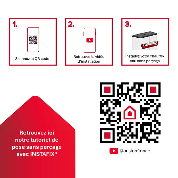 ARISTON - Ariston InstaFix - Support Pose Facile - Sans Perçage - ARISTON - Chauffe-eau VELIS / PRO1 / LYDOS - 4090002 - large