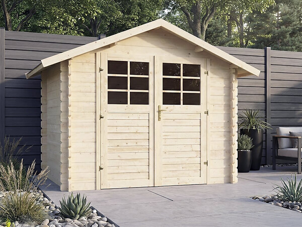 HABITAT ET JARDIN - Abri de jardin en bois "Beaufort" - 6.94 m² -  287 x 241 cm - 28 mm - large