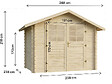 HABITAT ET JARDIN - Abri de jardin en bois "Beaufort" - 6.94 m² -  287 x 241 cm - 28 mm - vignette