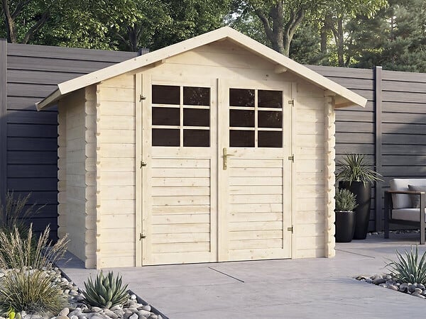 HABITAT ET JARDIN - Abri de jardin en bois "Beaufort" - 10.53 m² - 349 x 301 cm - 28 mm - large