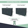 ATOLE - Cache poubelle extérieur triple en acier galvanisé - Abri poubelle pour 3 conteneurs 240 Litres - Anthracite RAL7016 - vignette