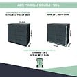 ATOLE - Cache poubelle extérieur double en acier galvanisé - Abri poubelle pour 2 conteneurs 120 Litres – Gris Anthracite RAL7016 - vignette